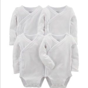 Carter’s 4-Pack Long Sleeve Kimono Bodysuits 3-6m NWT